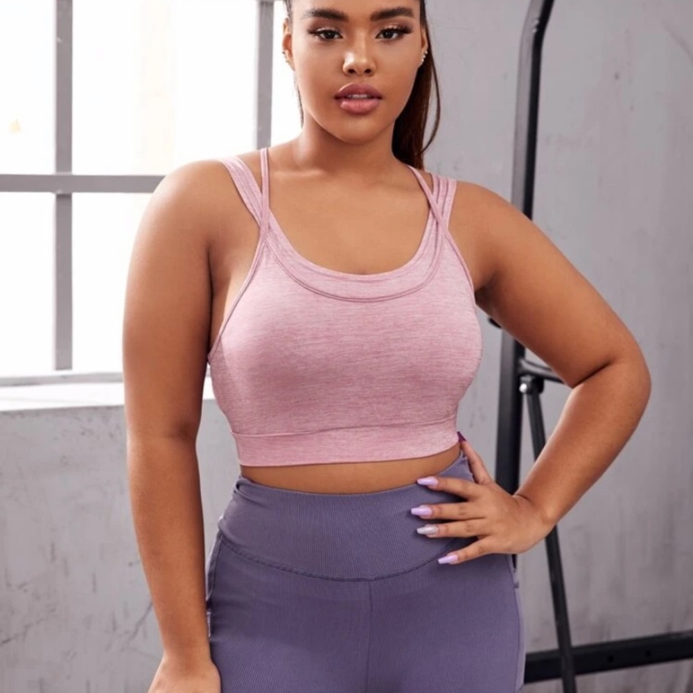 COPY - Plus Solid 2 in 1 Sports Bra
